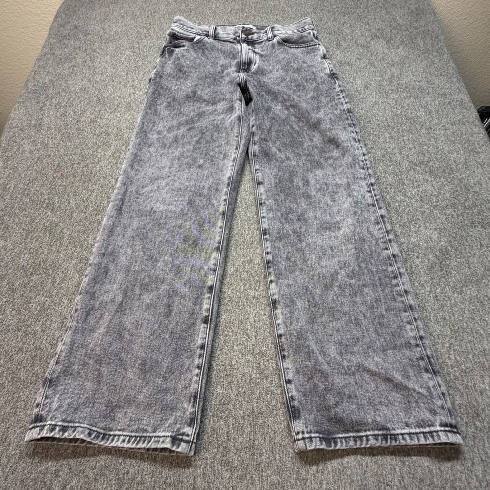 PacSun Baggy Fit Acid Wash Black Denim Jeans Mens 29x30 Wide Leg 90s Style - Picture 3 of 9